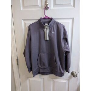 Nike Therma Fit Quarter Zip Pullover Sweatshirt Men's Purple Fleece - Size S